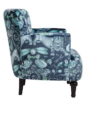 Emma Shipley Navy Blue Dalston Extinct Velvet Chair - Image 4 of 4