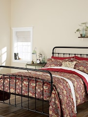 Morris & Co. Crimson Red Strawberry Thief 300 Thread Count 100% Cotton Bedspread - Image 1 of 3