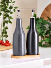 Black/Grey Set of 2 Oil Bottles Set of 2 Bronx Oil Bottles - Image 1 of 4