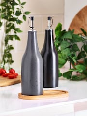Black/Grey Set of 2 Oil Bottles Set of 2 Bronx Oil Bottles - Image 2 of 4