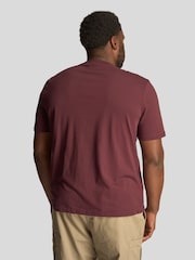 Lyle & Scott Burgundy Red 100% Cotton Big Crew Neck T-Shirt - Image 2 of 4