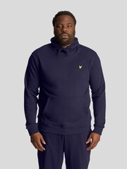 Marineblau - Lyle & Scott Oversize-Kapuzenpullover aus 100% Baumwolle - Bild 1 von 5