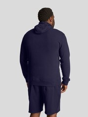 Marineblau - Lyle & Scott Oversize-Kapuzenpullover aus 100% Baumwolle - Bild 2 von 5