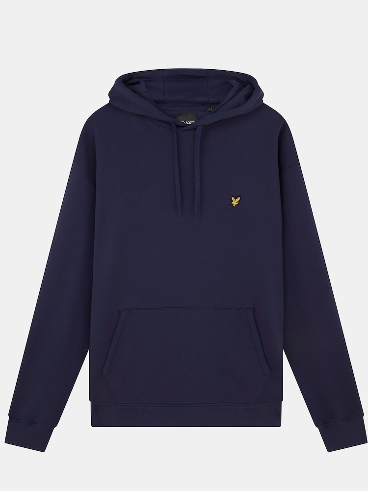 Marineblau - Lyle & Scott Oversize-Kapuzenpullover aus 100% Baumwolle - Bild 5 von 5