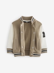 Tan Brown Letterman 100% Cotton Jacket (3mths-7yrs) - Image 5 of 10