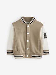 Tan Brown Letterman 100% Cotton Jacket (3mths-7yrs) - Image 6 of 10