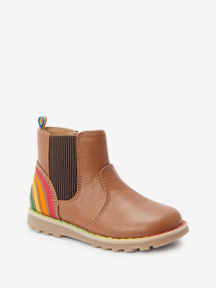 Little Bird by Jools Oliver Tan Brown Younger Chelsea Boots - Image 2 of 5 Little Bird by Jools Oliver Tan Brown Younger Chelsea Boots - Image 2 of 5