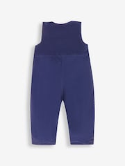 JoJo Maman Bébé Navy Blue Fox Embroidered Pocket Cord Dungarees - Image 2 of 3