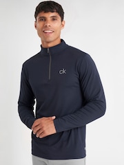 Calvin Klein Golf Blue Newport Quarter Zip Sweatshirt - Image 1 of 8