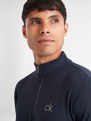 Calvin Klein Golf Blue Newport Quarter Zip Sweatshirt - Image 3 of 8