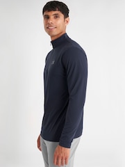 Calvin Klein Golf Blue Newport Quarter Zip Sweatshirt - Image 4 of 8