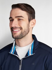 Calvin Klein Golf Blue Orbit Quarter Zip Jumper - Image 4 of 8