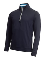 Calvin Klein Golf Blue Orbit Quarter Zip Jumper - Image 5 of 8