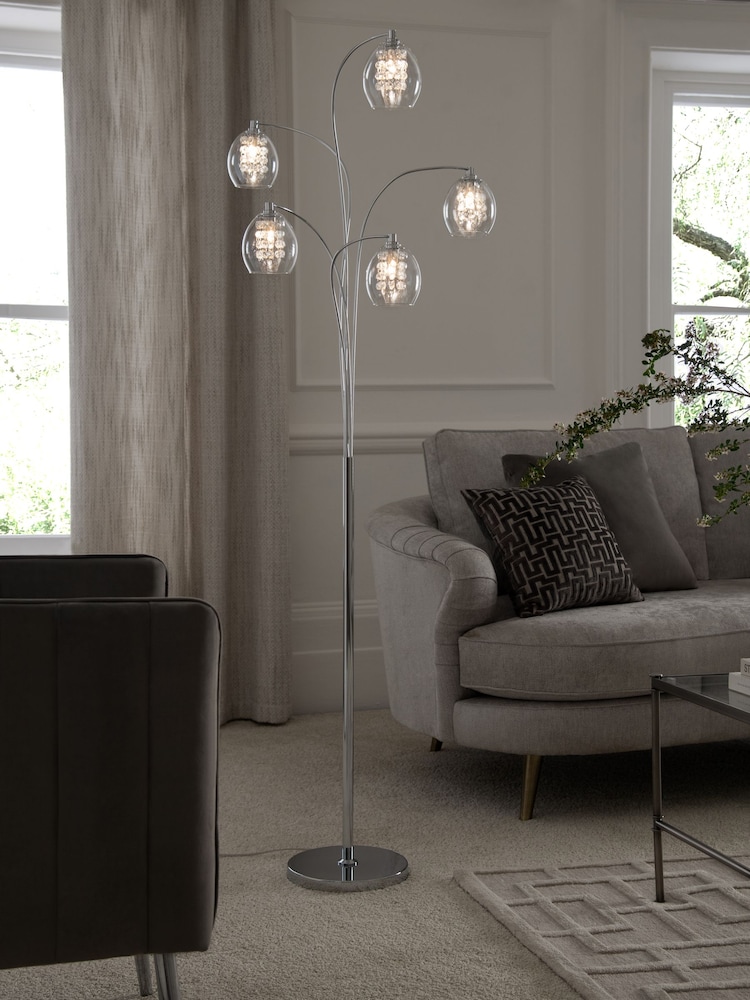 Clear Bella 5 Light Floor Lamp - Image 1 of 7