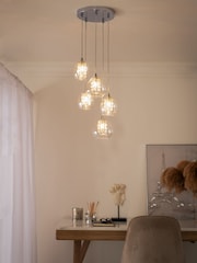 Clear Bella 5 Light Cluster Ceiling Light - Image 1 of 7