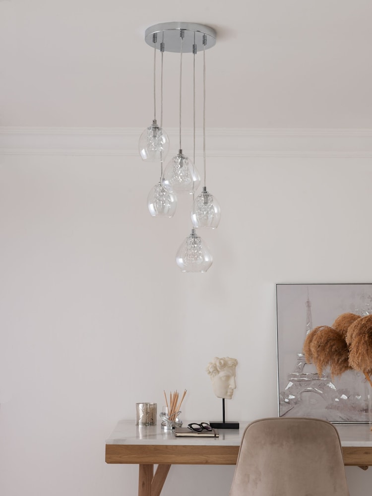 Clear Bella 5 Light Cluster Ceiling Light - Image 2 of 7