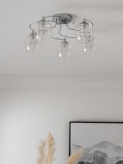 Clear Bella 5 Light Flush Fitting Ceiling Light - Image 2 of 6
