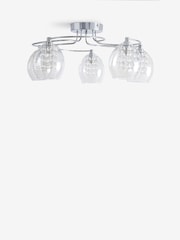 Clear Bella 5 Light Flush Fitting Ceiling Light - Image 6 of 6