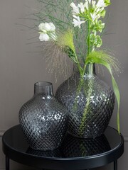 pt, Grey Glass Vase - Image 1 of 4