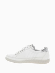Gabor Womens White Amulet Argento Leather Trainers - Image 3 of 5