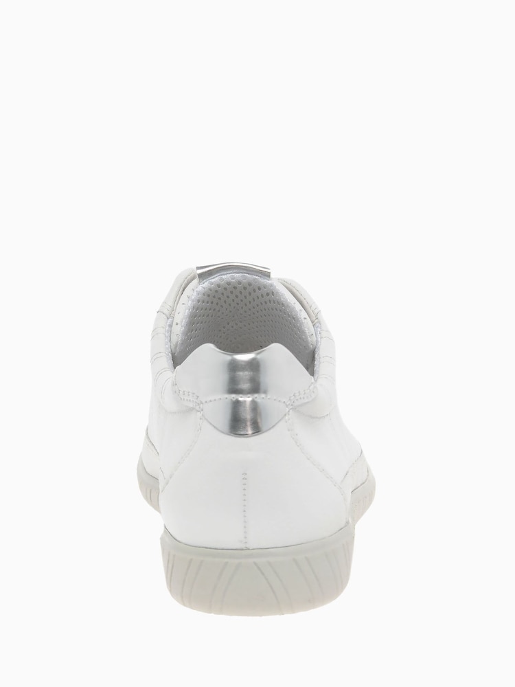 Gabor Womens White Amulet Argento Leather Trainers - Image 5 of 5