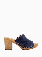 Gabor Carmen Blue Marine Suede Mules - Image 1 of 6