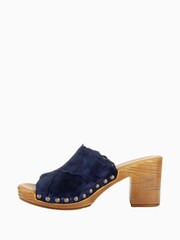 Gabor Carmen Blue Marine Suede Mules - Image 2 of 6