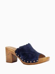 Gabor Carmen Blue Marine Suede Mules - Image 3 of 6