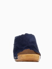 Gabor Carmen Blue Marine Suede Mules - Image 4 of 6