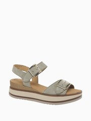 Gabor Coletraine Schilf Natural Suede Sandals - Image 2 of 5