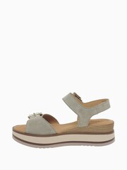 Gabor Coletraine Schilf Natural Suede Sandals - Image 3 of 5