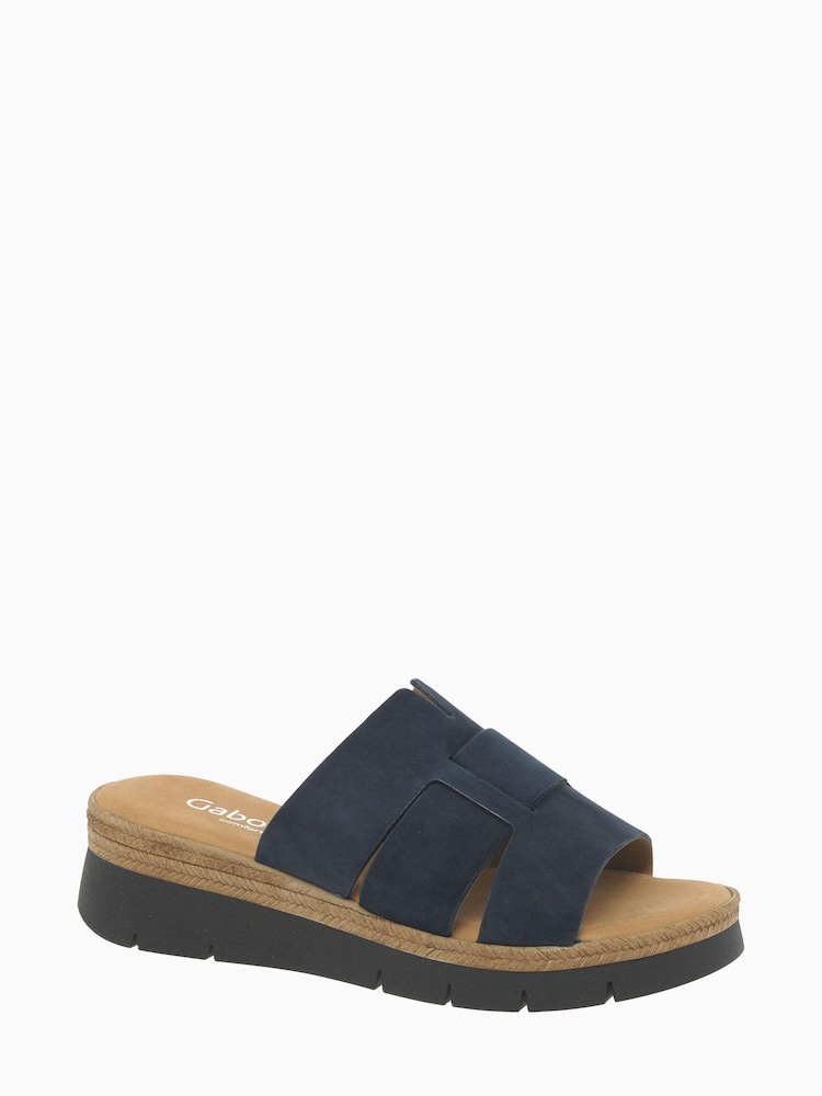 Gabor Blue League Nubuck Sandals - Image 2 of 5 Gabor Blue League Nubuck Sandals - Image 2 of 5