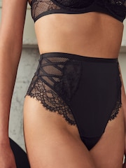 Lipsy Black Thong Tummy Control Shaping Knickers - Image 4 of 5