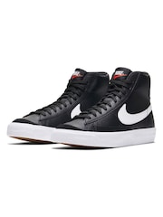 Черный/белый - Детские кроссовки Nike Blazer 77 - Изображение 3 из 8