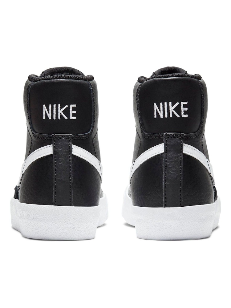 Nike Black/White Blazer 77 Mid Youth Trainers - Image 5 of 8