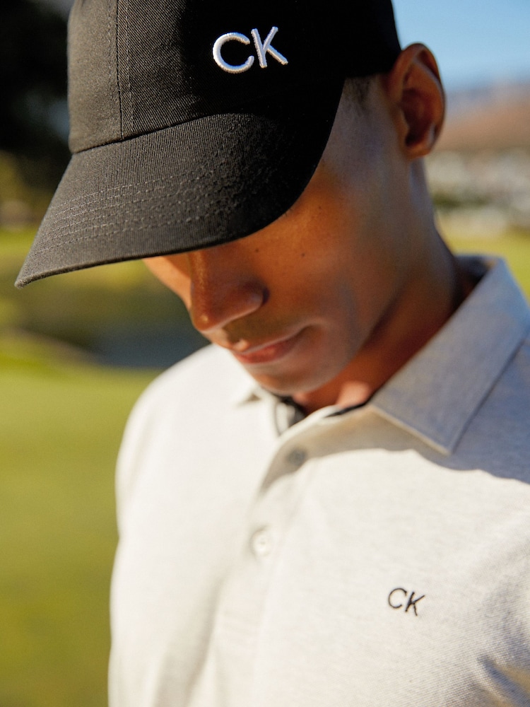 Черный - Calvin Klein Golf 100% хлопковая саржевая кепка - Image 1 of 11