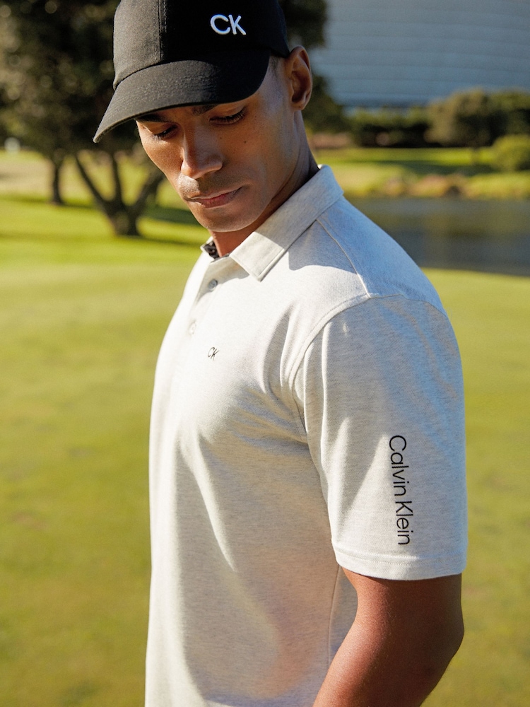 Черный - Calvin Klein Golf 100% хлопковая саржевая кепка - Image 2 of 11