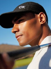 Черный - Calvin Klein Golf 100% хлопковая саржевая кепка - Image 4 of 11