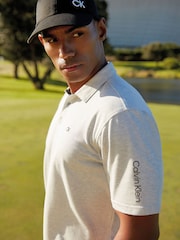 Черный - Calvin Klein Golf 100% хлопковая саржевая кепка - Image 6 of 11