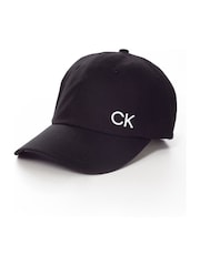 Черный - Calvin Klein Golf 100% хлопковая саржевая кепка - Image 7 of 11