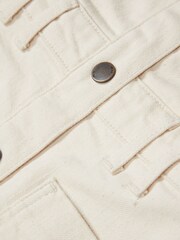 Reiss Ecru Loren Jr Denim Dungaree Dress - Image 5 of 5