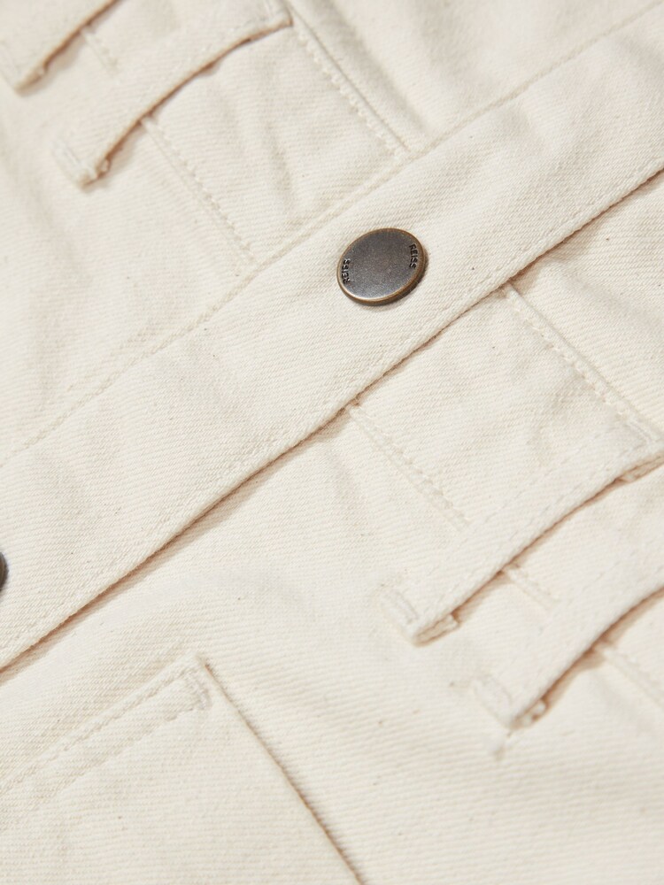 Reiss Ecru Loren Jr Denim Dungaree Dress - Image 5 of 5