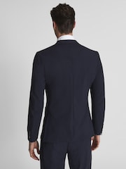 Reiss Navy Voyage Single Breasted Technical Slim Fit Blazer - Image 5 of 7
