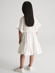 Reiss White Allie Junior Tiered Mini Dress - Image 5 of 7