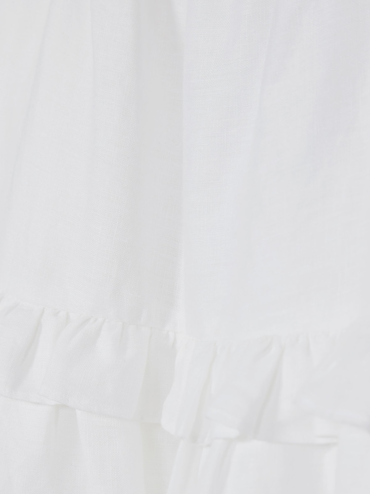 Reiss White Allie Junior Tiered Mini Dress - Image 7 of 7