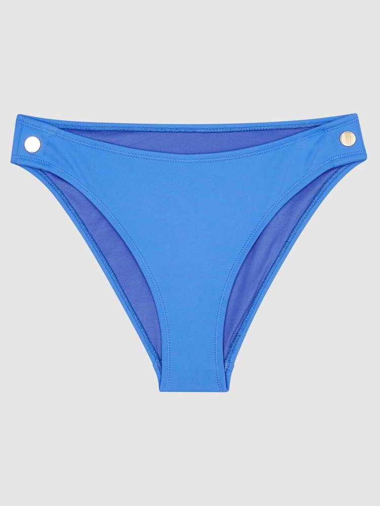 Reiss Blue Iris Button Detail Bikini Briefs - Image 2 of 6
