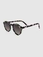 Reiss Black/White Barstow Round Sunglasses - Image 4 of 8