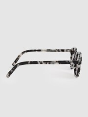 Reiss Black/White Barstow Round Sunglasses - Image 5 of 8