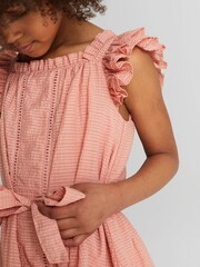 Reiss Pink Malin Junior Textured Mini Dress - Image 4 of 6
