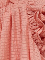 Reiss Pink Malin Junior Textured Mini Dress - Image 6 of 6